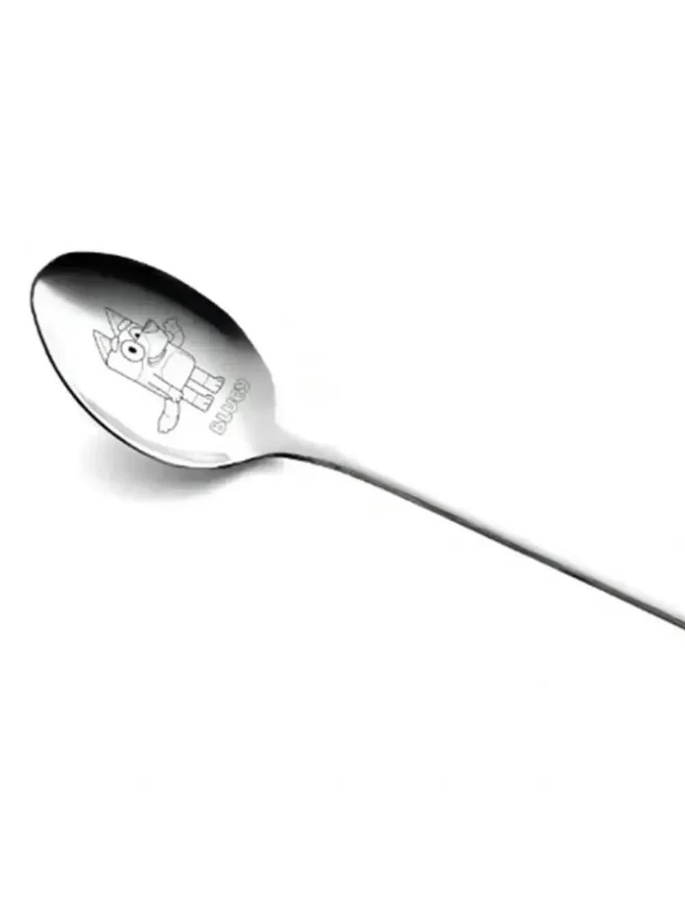 Spoon Stainless Steel - Blue Cartoon Dog Tableware Flatware, Cute Mixing Kawaii